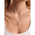 thumbnail image 2 of Suplight Heart Inifinity Cross Necklace for Women, Shiny 14K Gold Plated Synthetic Diamond Crystal CZ Necklace, Hypoallergenic Jewelry Gift for Mom Daughter Birthday Mothers Day Christmas, 2 of 7