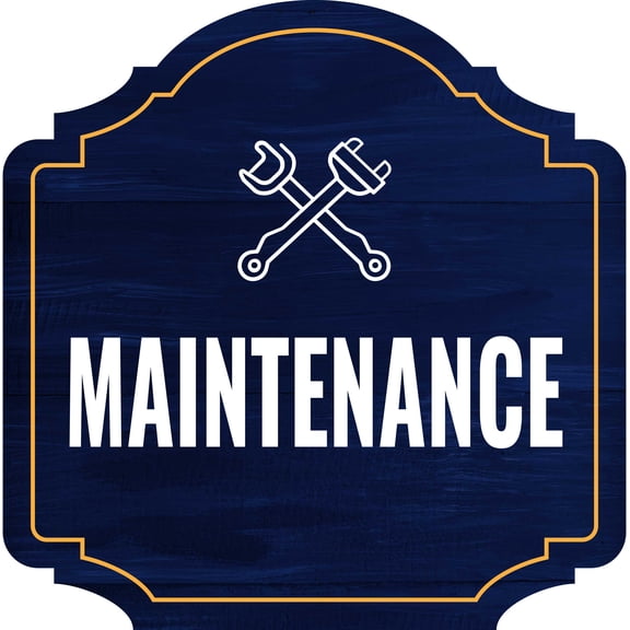 Heritage Plus Maintenance Wall or Door Sign | Office Warning Signage - Large
