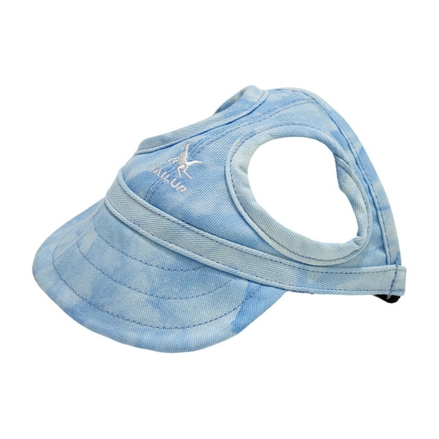 Dog Baseball Hat Sun Visor Pet Cap With Adjustable Strap Ear Holes For Small Medium Puppies Outdoor Summer