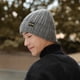 thumbnail image 5 of Gorro de invierno con forro de satén para mujer y hombre, gorro holgado con forro de seda para invierno, gorro de punto cálido con puños, 5 of 5