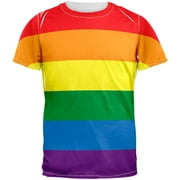 Rainbow Gay Pride All Over Adult T-Shirt - 2X-Large