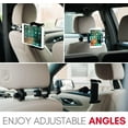thumbnail image 6 of Macally Car Headrest Mount - Road Trip Essentials for Kids - Back Seat Tablet Holder for Car, for iPad Pro / Air / Mini, Nintendo Switch, Phones with Dual Positions and 360° Rotation, 6 of 9