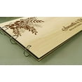 thumbnail image 3 of Wood Wooden Floral Engraved Bride & Groom Advice Book Personalized Rustic Wedding Guest Book, 3 of 6
