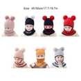 thumbnail image 2 of Minnieouse Gorro bonito tejido para bebé, gorro elegante y cómodo con pompón, gorros de invierno para niños, suaves Sombreros Gris, 2 of 6