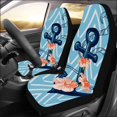thumbnail image 2 of Juego de 2 Fundas para Asientos de Coche ABPHQTO Ancla Tropical Hibiscus Universal, 2 of 3