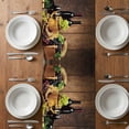 thumbnail image 6 of Red Wines Table Runner - 90 Inch Long, Kitchen Dining Table Runner Dresser Scarves, Champagne Grapes Galsses Country Wooden Plank Farmhouse Decor for Coffee Tables Wedding Party Banquet, 6 of 8