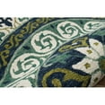 thumbnail image 6 of LR Home Wren 7' Round Green/Blue Bordered Medallion Indoor Area Rug, 6 of 7