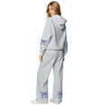 thumbnail image 2 of Womens Two Piece Sets Outfits Bow Fleece Fall Sweatpants and Hoodie Relaxed Fit Pullover Outings Sweatsuit, XL, 2 of 9