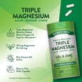 thumbnail image 5 of Triple Magnesium Complex Supplement | 60 Capsules | Glycinate, Citrate & Malate | with D3 & Zinc | by Nature's Truth, 5 of 7