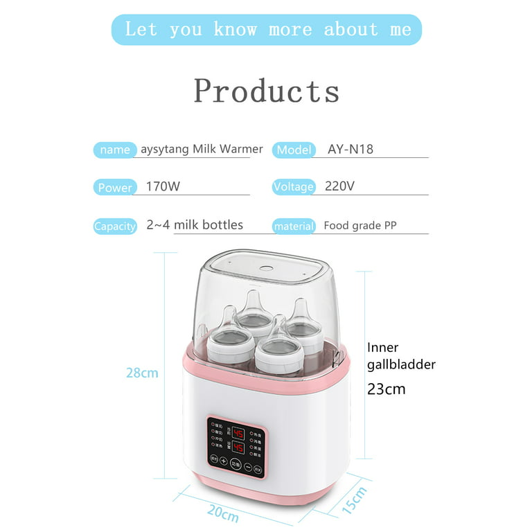 Bottle Warmer, GROWNSY 8-in-1 Fast Baby Milk Warmer with Timer for  Breastmilk or Formula, Accurate Temperature Control, with Defrost,  Sterili-zing