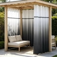 thumbnail image 6 of Waterproof Outdoor Curtains Thickened Privacy Drapes With Metal Rings, Windproof Weather Resistant Patio Porch Pergola Curtains for Outdoor Space Balcony Garden Shade Privacy, 6 of 6