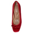 thumbnail image 5 of TOP MODA Women Block Heel Pumps Classic Square Toe Dress Shoes Bow ELBA-88 Red Velvet Suede 8.5, 5 of 6