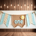 thumbnail image 7 of Cute Polka Dot and Gingham Patterned First Birthday Banner Background Party Decorations Backdrop for Photography Birthday Party Celebrations Photo Props, 7 of 7