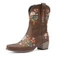thumbnail image 7 of YLYL Cowboy Boots for Women Ankle Cowgirl Boots Western Flower Embroidered Heel Stitched Retro Boots, 7 of 7