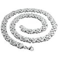 thumbnail image 4 of QQTDFG 6/8/11mm Men's Silver Flat Byzantine Chain Necklace or Bracelet Stainless Steel-Silver-8mm-8.5inch bracelet, 4 of 6