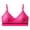 Hot Pink, variant on Bras For Women Cotton V Neck Triangle Cups Bra No Underwire Strap Padded Wire Free Pull On Closure Everyday Bra (Free Size, Black)
