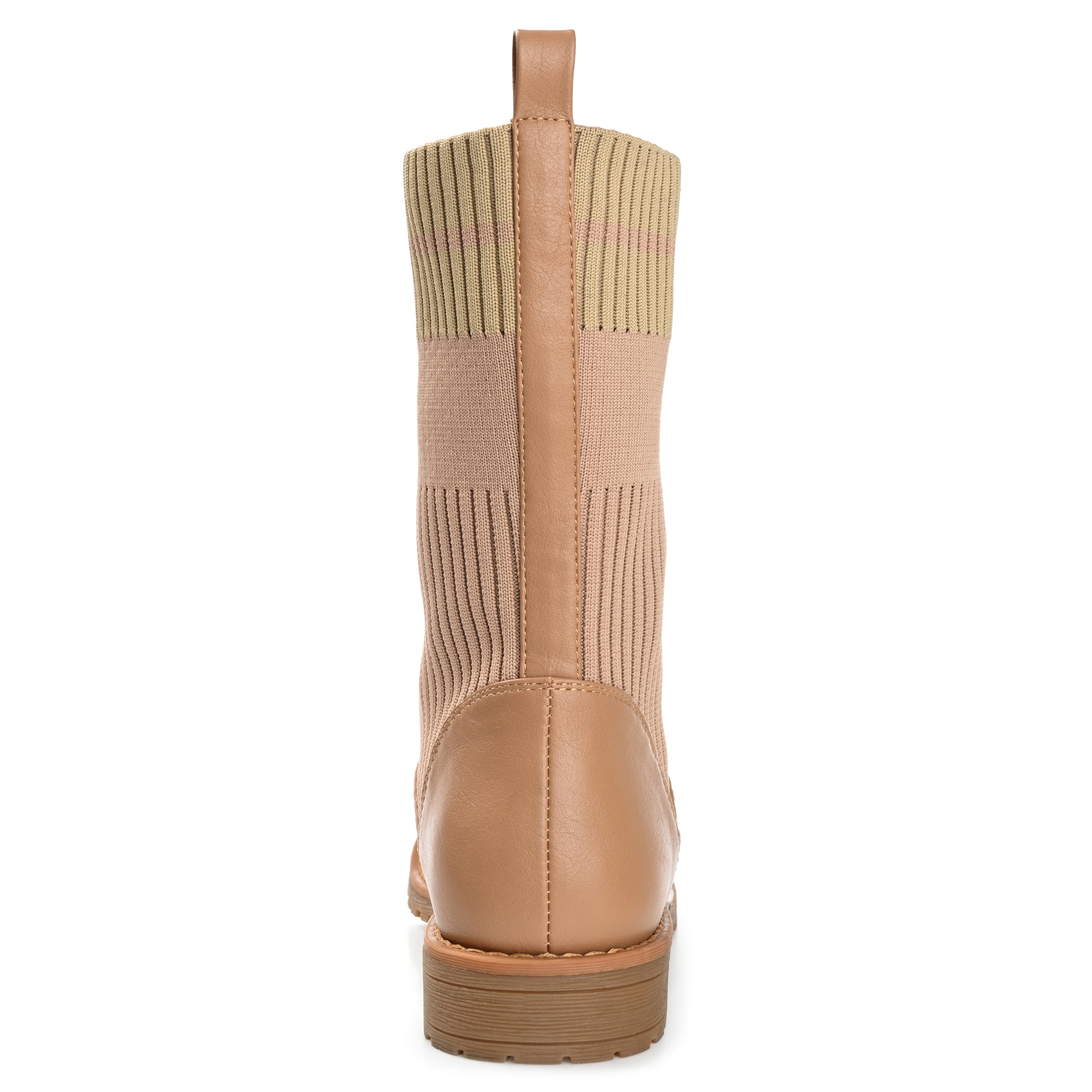 Journee Womens Melei Round Toe Block Heel Combat Booties