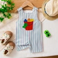 thumbnail image 2 of Sopiago Toddler Baby Boy Clothes Smocked Romper Farm Baby Animal Print Jumpsuit Sleeveless Overalls for Baby Boy Spring Summer Bodysuit (Multicolour,2-3 Years), 2 of 7