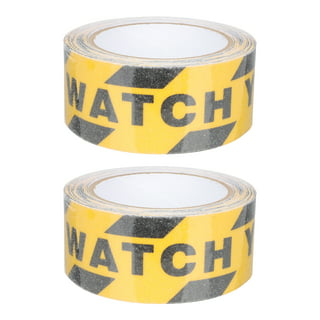 watch your step sticker safety tape yellow black decorative duct tape Watch