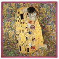 thumbnail image 2 of Klimt The Kiss" Square Satin Chiffon Scarf, 2 of 9