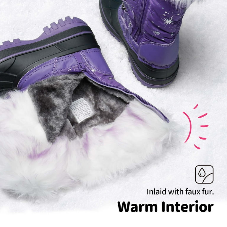 Dream Pairs Kids Snow Boots, Insulated Waterproof Winter Boots