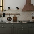 thumbnail image 3 of Walplus Peel and Stick Backsplash Marble Terrazzo Metallic Silver Wall Tile Decals 24 Pcs 6" x 6", 3 of 7