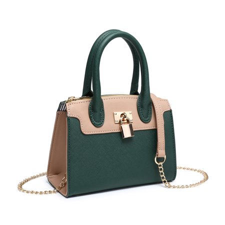 Tepilte Two Tones Women Tote Handbag Vegan Leather Top Handle Crossbody Purse Designer Shoulder Handbags