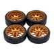 thumbnail image 1 of Ounissouiy 4 unids/set 27mm neumático de deriva llanta de Metal para 1/28 Wltoys K969 K989 P929 neumáticos de deriva para WLtoys Kits de construcción modelo oro, 1 of 6