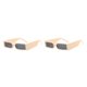 thumbnail image 3 of Qarigey Gafas de sol de moda para mujer, gafas de sol, gafas ligeras antisol, montura pequeña, gafas cuadradas de tendencia Type2 NO2, 3 of 6