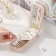 thumbnail image 4 of Qarigey Caja de joyería Cajas lisas de cuero Estuche clásico exquisito Maquillaje Organizador de cosméticos DIY para anillos Barras de labios Ropa, zapatos y accesorios Miscelánea Blanco Qarigey AP016746-01, 4 of 6