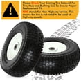 thumbnail image 5 of 1Autodepot 13x5-6 Flat Free Tire and Wheel, Set of 2, 5 of 6