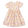 thumbnail image 3 of SROBPTY Teen Girls Dresses Print Short Sleeve Crew Neck A Line Mid-Length Sundress, 3 of 5