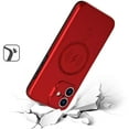 thumbnail image 2 of MagSafe Compatible Hybrid Case with Camera Ring Stand for iPhone 16 - Red, 2 of 4