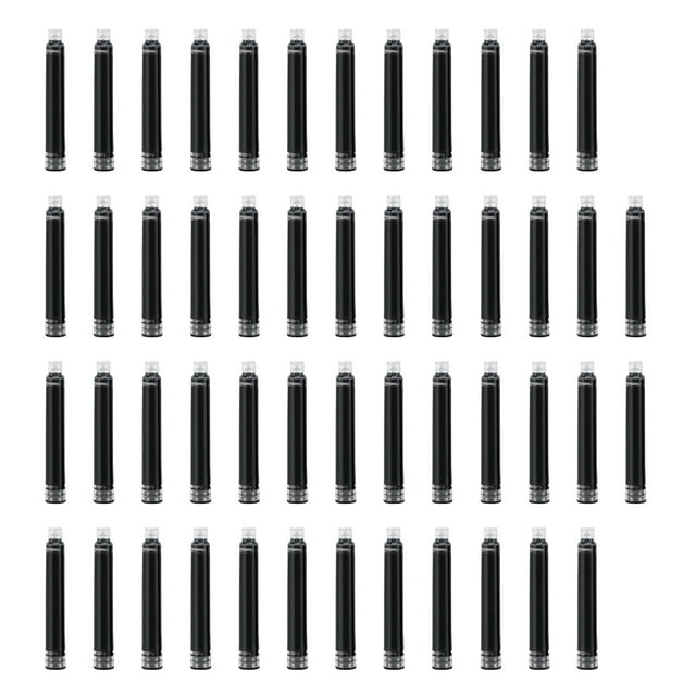 Ltdhehe 3.4mm Bore Diameter Pen Ink Refillable Black Business Pen 50 PCS Disposable Ink Pen 0.9ml Each