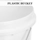 thumbnail image 5 of 2pcs cubo de plástico portátil cubo de plástico blanco cubo de agua de plástico 5L cubo, 5 of 8