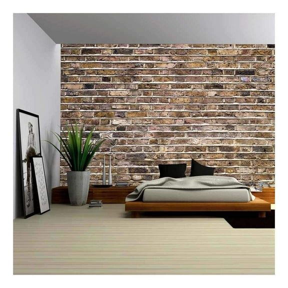 wall26 Fragment of an Old Brick Wall Background - Removable Wall Mural | Self-Adhesive Large Wallpaper - 100x144 inches