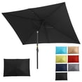 thumbnail image 3 of Mayincolor 6.5 x 10 Ft Rectangular Patio Umbrella Aluminum Pole, Outdoor Table Market Umbrella with Crank, 6 Steel Ribs, Polyester Canopy, Black, 3 of 11