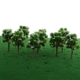 thumbnail image 3 of Lote de 10 piezas de modelo de árbol de flores para diseño de paisaje, micromodelo de ferrocarril 1/200 Blanco, 3 of 9