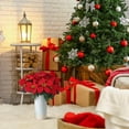 thumbnail image 6 of Dalrosia 5PCS Artificial Poinsettia Bouquet 5 Heads Poinsettia Bush Christmas Flowers for Porch Home Garden Indoor Outdoor Xmas Decorations, 6 of 6