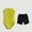 Yellow, variant on 2 Piece Girls Ballet Leotard Shorts Nude Camisole Seamless Dance Undergarment with Adjustable Straps Gymnastics Leotards 2-14 Years