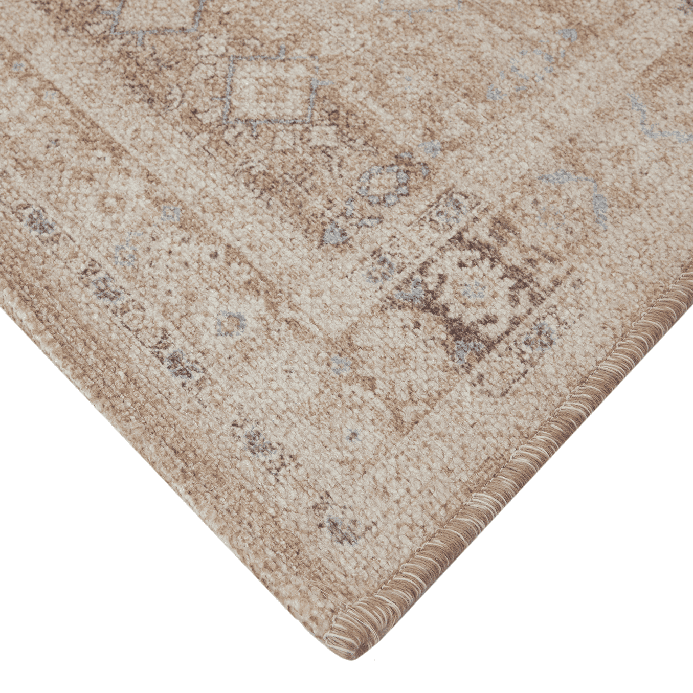 Better Homes & Gardens Brown Diamond Persian Indoor 30" x 84" Runner Rug - Brown/Blue
