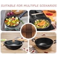 thumbnail image 4 of Wooden Handle Pot Cover Lid for Cookware Chinese Wok Non-Stick Pan Cooking Accessory, 4 of 6
