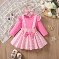 thumbnail image 6 of Sngxgn Girls Pleated Skirt Set 2 Piece Outfit Dresses Long Sleeve Top Cute Clothes Outfit for Kid(Pink,70), 6 of 9
