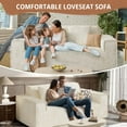 thumbnail image 6 of Modern Loveseat Sofa,Plush Corduroy Boneless 2-Seat Cloud Couch with Deep Seat,No Assembly Required,Space-Saving Design for Compact Living Room,Apartment,Small Spaces,Beige, 6 of 7