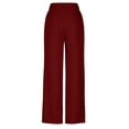 thumbnail image 5 of Xdegoge Linen Sets for Women 2 Piece Sleeveless V Neck Tops and Wide Leg Pants Matching Set Summer Solid Lounge Breathable Vacation Travel Outfits, 5 of 9