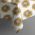 thumbnail image 5 of White Sunflower Pattern Square Tablecloth,Waterproof Square Table Cover,Wipeable Spillproof Washable Table Cover for Home Kitchen Party Decor 60"x60"(152x152cm), 5 of 6