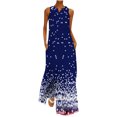 thumbnail image 2 of SMihono Robe Maxi Bohème d'Été pour Femmes Grande Taille Mode Col en V Sans Manches Soirée d'Été Impression Poches Gilet Longue Robe de Plage, 2 of 6