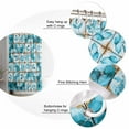 thumbnail image 7 of Shower Curtains Teal Floral Leaves Bath Curtain Ethnic Style Lattice Waterproof Bathroom Shower Curtain Set with Hooks Decoration 36 x 72 Inches, 7 of 7