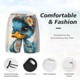 thumbnail image 3 of Naloa Cute Sunflower Blue Duck Print Men Swim Trunks with Compression Liner ,Board Shorts,Men's Swim Shorts with Drawstring and Elastic Waistband-X-Large, 3 of 6