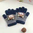 thumbnail image 1 of Guantes para niños, cálidos, de invierno, con forro polar, gruesos, de cinco dedos, multidedos, para niñas, de dedos completos, resistentes al frío, 1 of 6